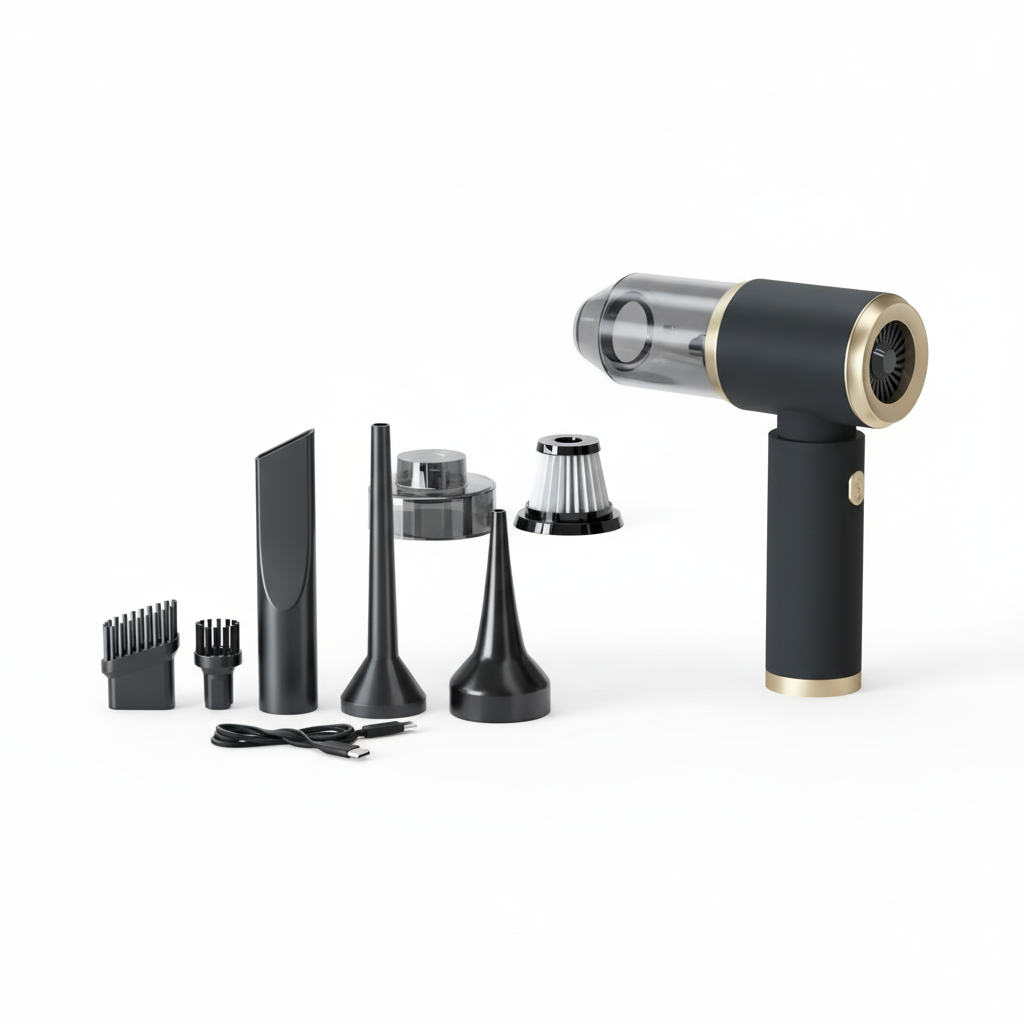 4-in-1 Wireless Mini Vacuum Cleaner - Bag Included.